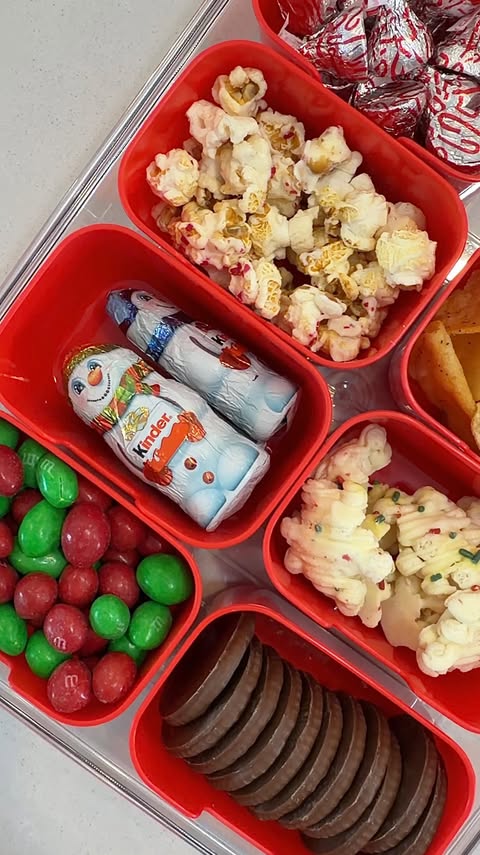 Instagram post by @caitliniola for Chomps. Caption reads: Sweet and Salty festive snack box....