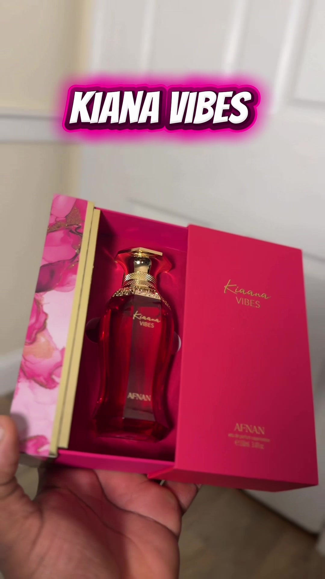 TikTok post by an influencer for Afnan Perfumes. Caption reads: [...] Perfume For The Ladies @Afnan Perfumes....