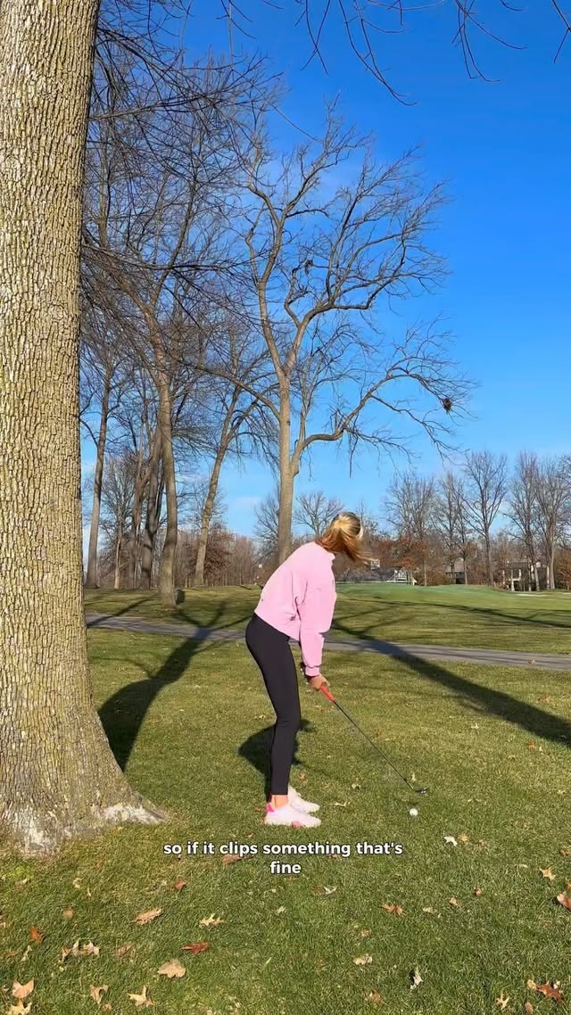 Instagram post by @chendo23 for Pinned Golf. Caption reads: This is golf ✌️ • Rangefinder: @pinnedgolf Use....