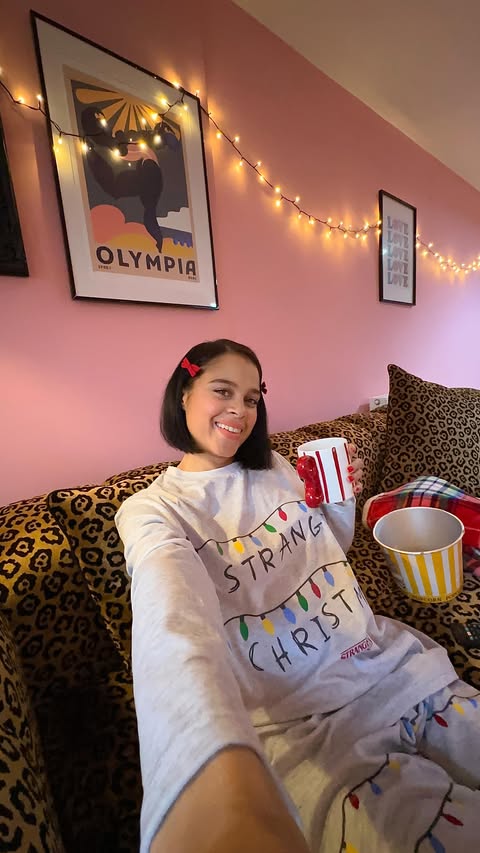 Instagram post by @catlpatterson for Primark. Caption reads: [...] a cosy Stranger Things Season 5 session....