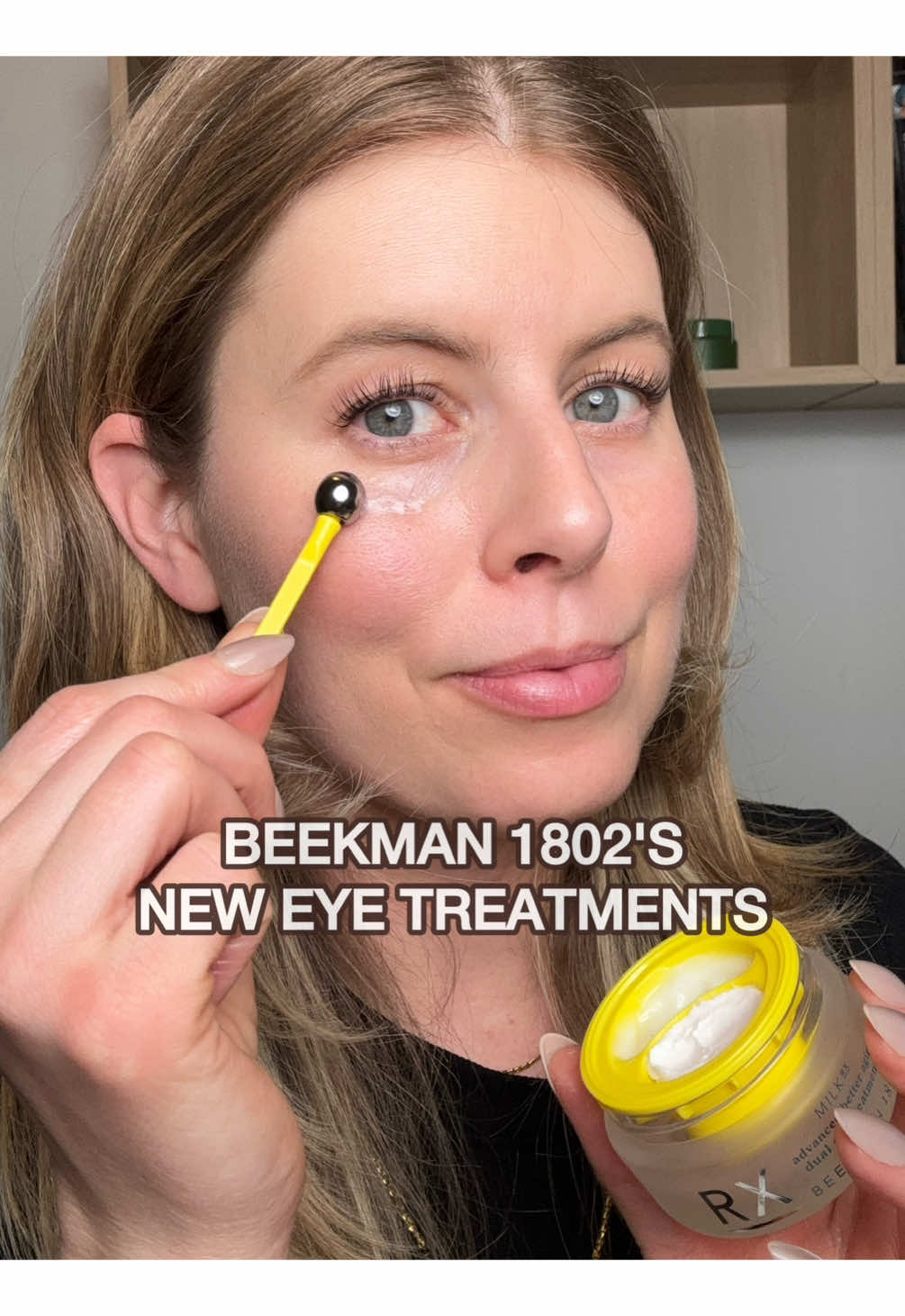 TikTok post by @itsmakeupbymelissam for Beekman 1802. Caption reads: [...] sensitive skin!! You can find this @Beekman....