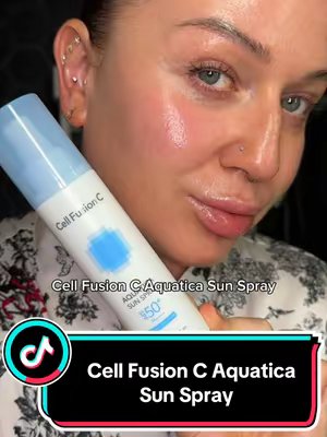 TikTok post by @_made_by_d for Cell Fusion X. Caption reads: Literally the most convenient spf on the market....