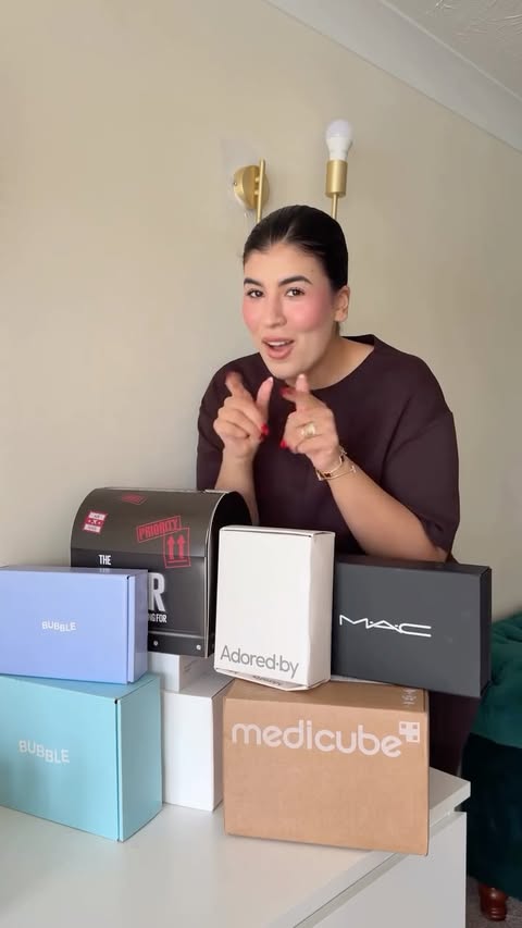 Instagram post by @justfatimae for COSRX. Caption reads: [...] @medicube_global_official @maybelline @cosrx....