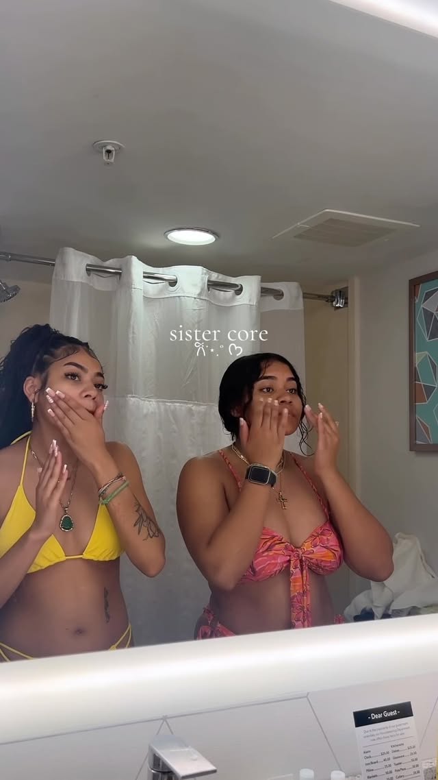 Instagram post by @maelynnv for Icon Swim. Caption reads: [...] to travel together🫂 | swimsuits from....