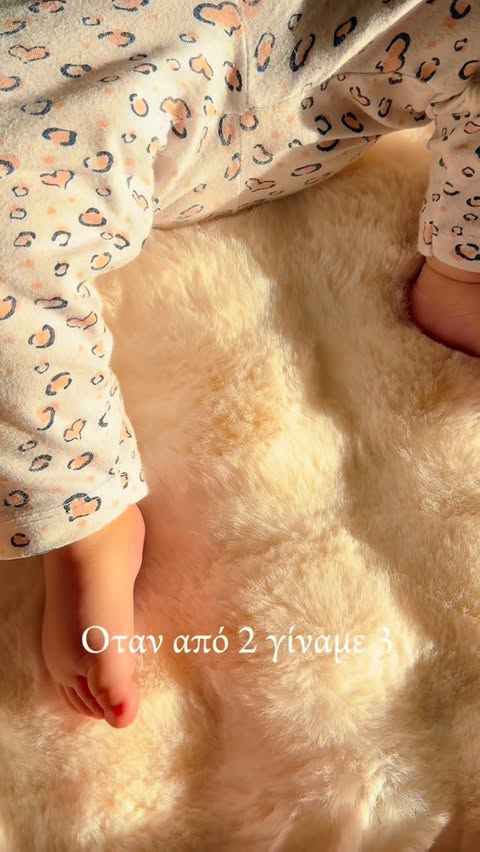Instagram post by @eleni_xamperi for Herboxa. Caption reads: [...] and after… when baby girl arrived. 🍼....
