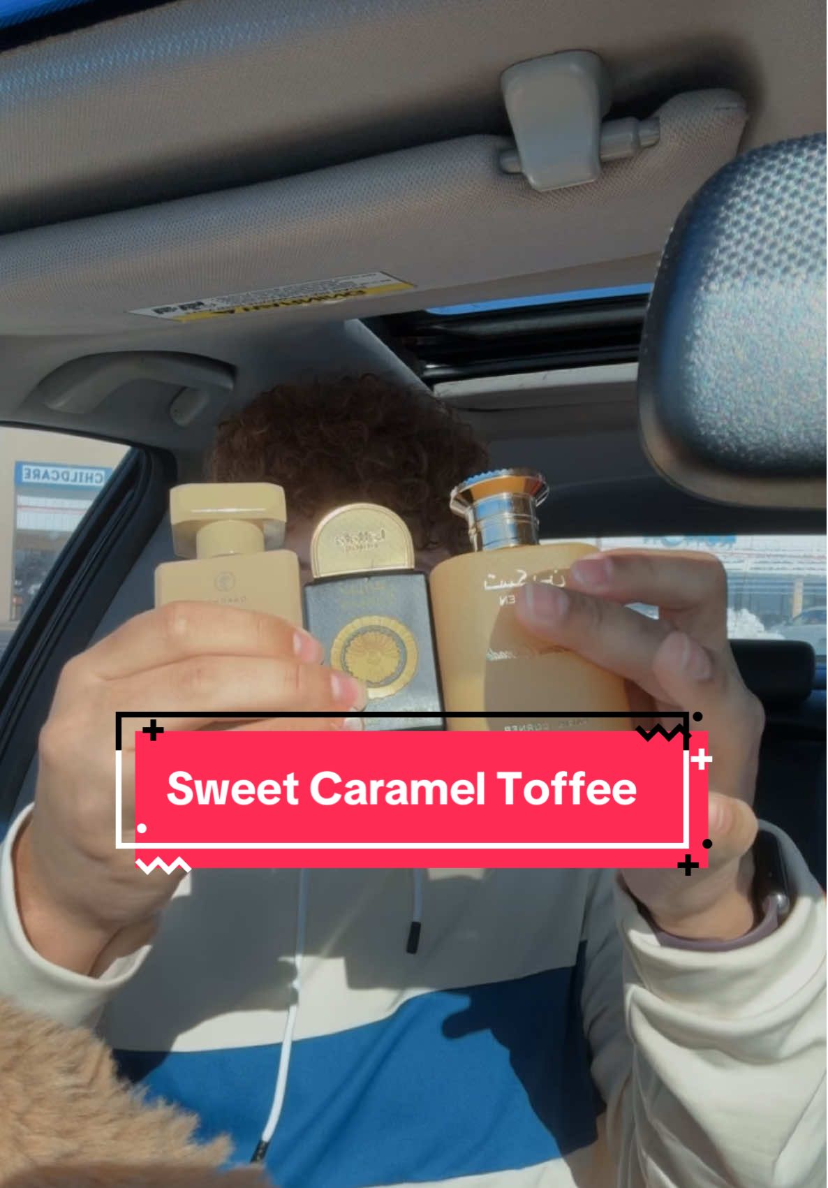 TikTok post by @heyy_yadi for Oakcha. Caption reads: [...] Sweet Caramel Toffee  @Lattafa Perfumes....