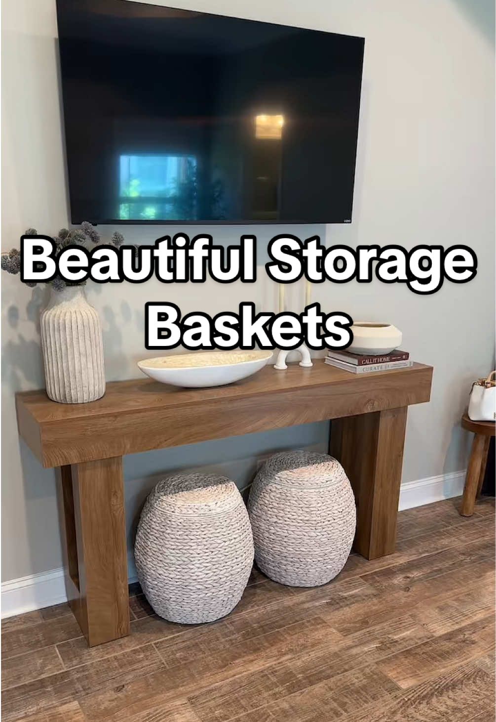 TikTok post by @britney_henderson_ for Best Choice Products. Caption reads: These storage baskets are beautiful and very....