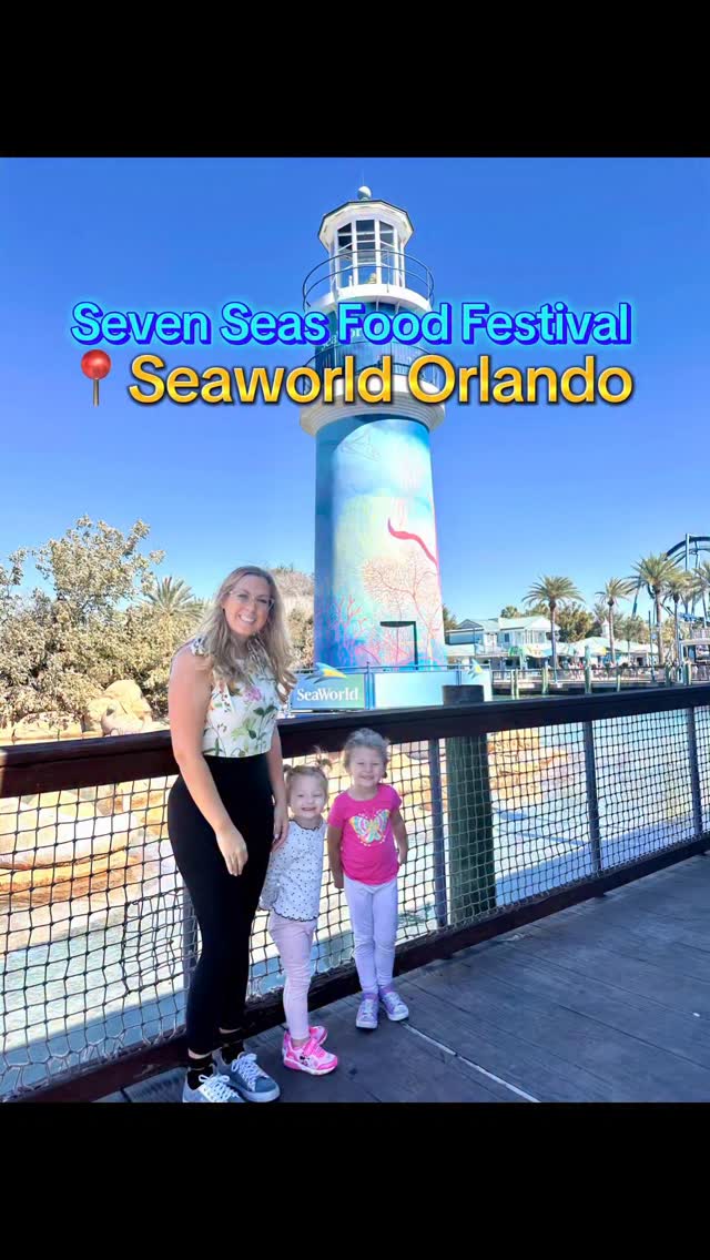 Instagram post by @orlando_theme_park_family for SeaWorld. Caption reads: Best day ever at SeaWorld Orlando 🐬🌊 We kicked....
