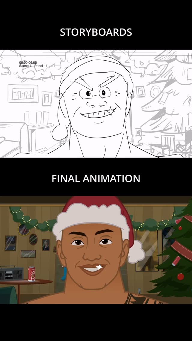 Instagram post by @pastel.shark for ZOA Energy. Caption reads: [...] a film that we created with @therock’s....