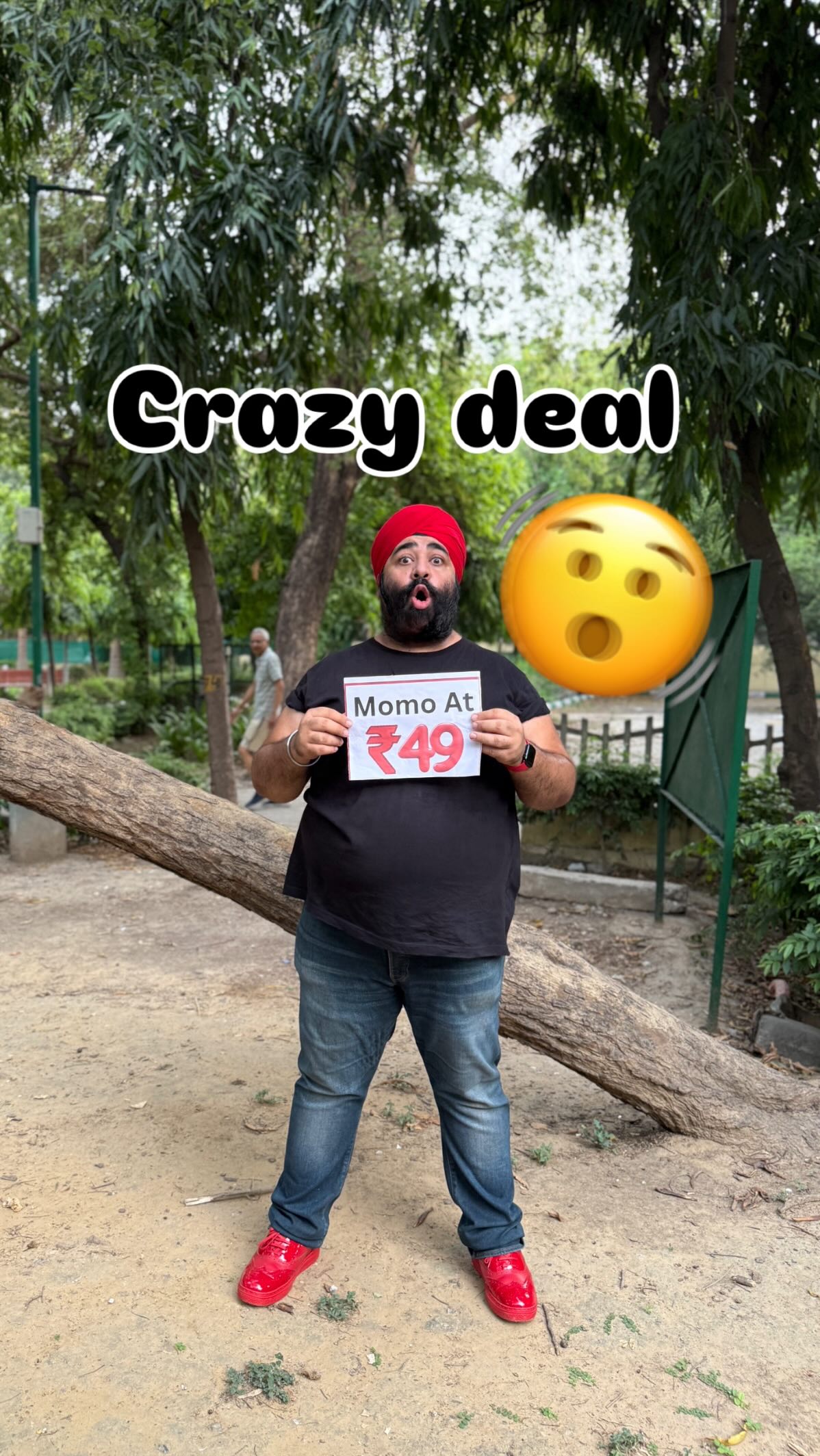 Instagram post by @mistertikku for Swiggy. Caption reads: Rs 49 Momo offer!

Oh yes jee, Aisa offer Phir....