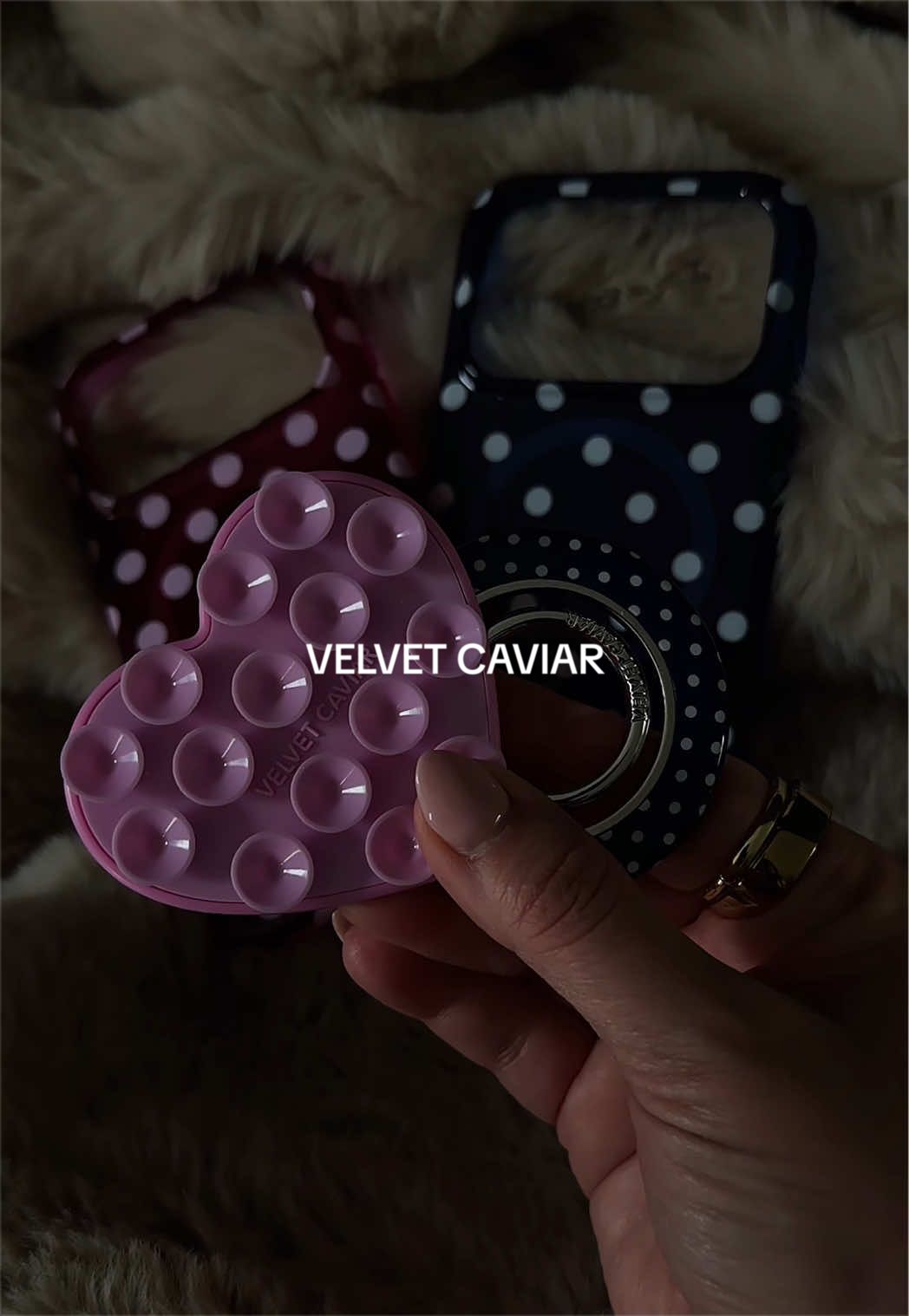 TikTok post by @daniellencarey for VELVET CAVIAR. Caption reads: in my girly pop, polka dot era ✨ @velvetcaviar....