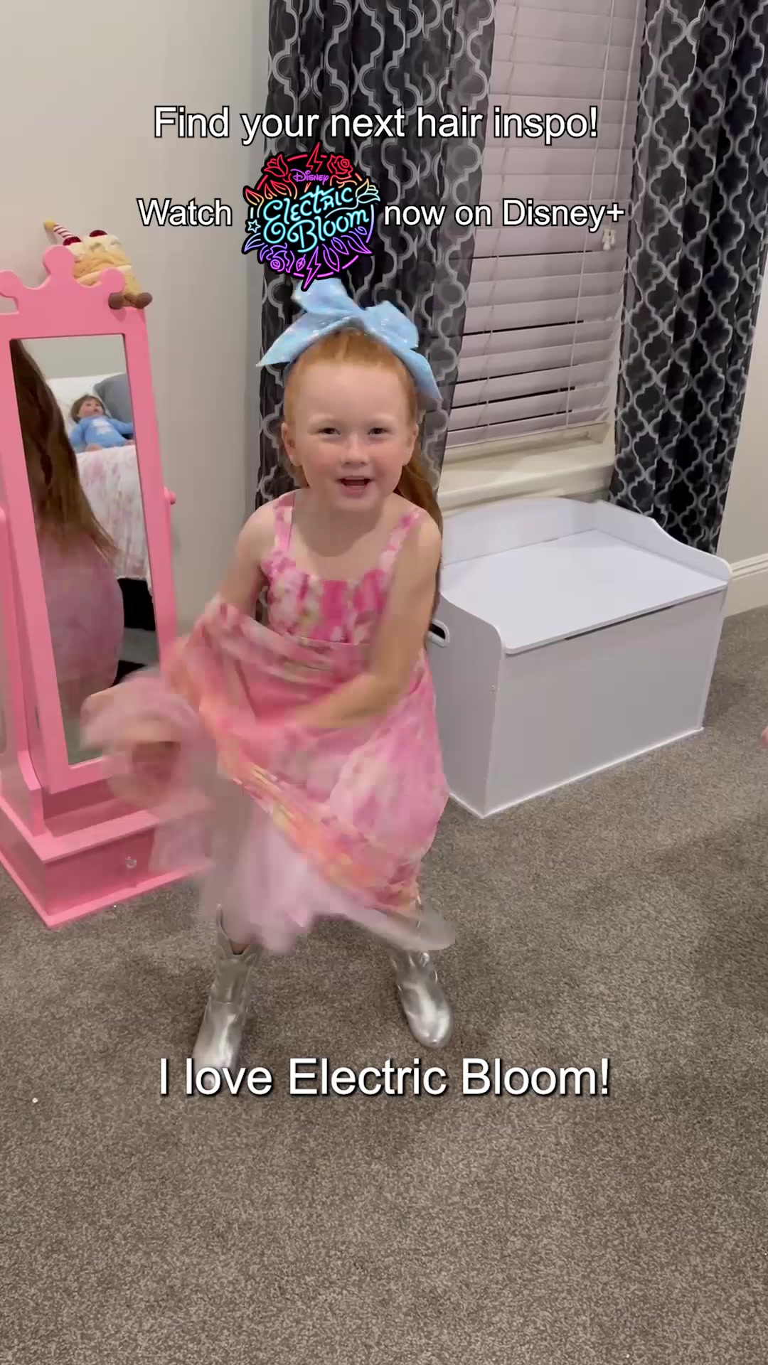 TikTok post by @lottie..weaver for Disney Plus. Caption reads: As a girl mom, I love finding great shows for them....
