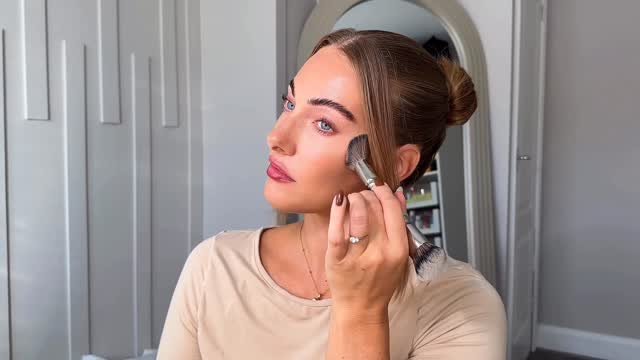 Instagram post by @katiewakenshaw for Adored By. Caption reads: My full glam routine in one kit ✨ The @adoredbyuk....