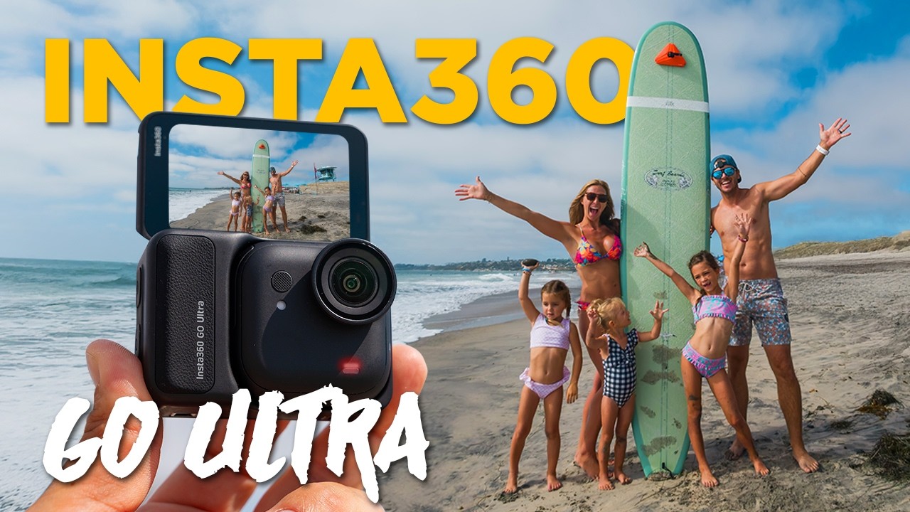 YouTube post by @DavidManningvlog for Kondor Blue. Caption reads: Insta360 GO Ultra | The Ultimate POV Action....