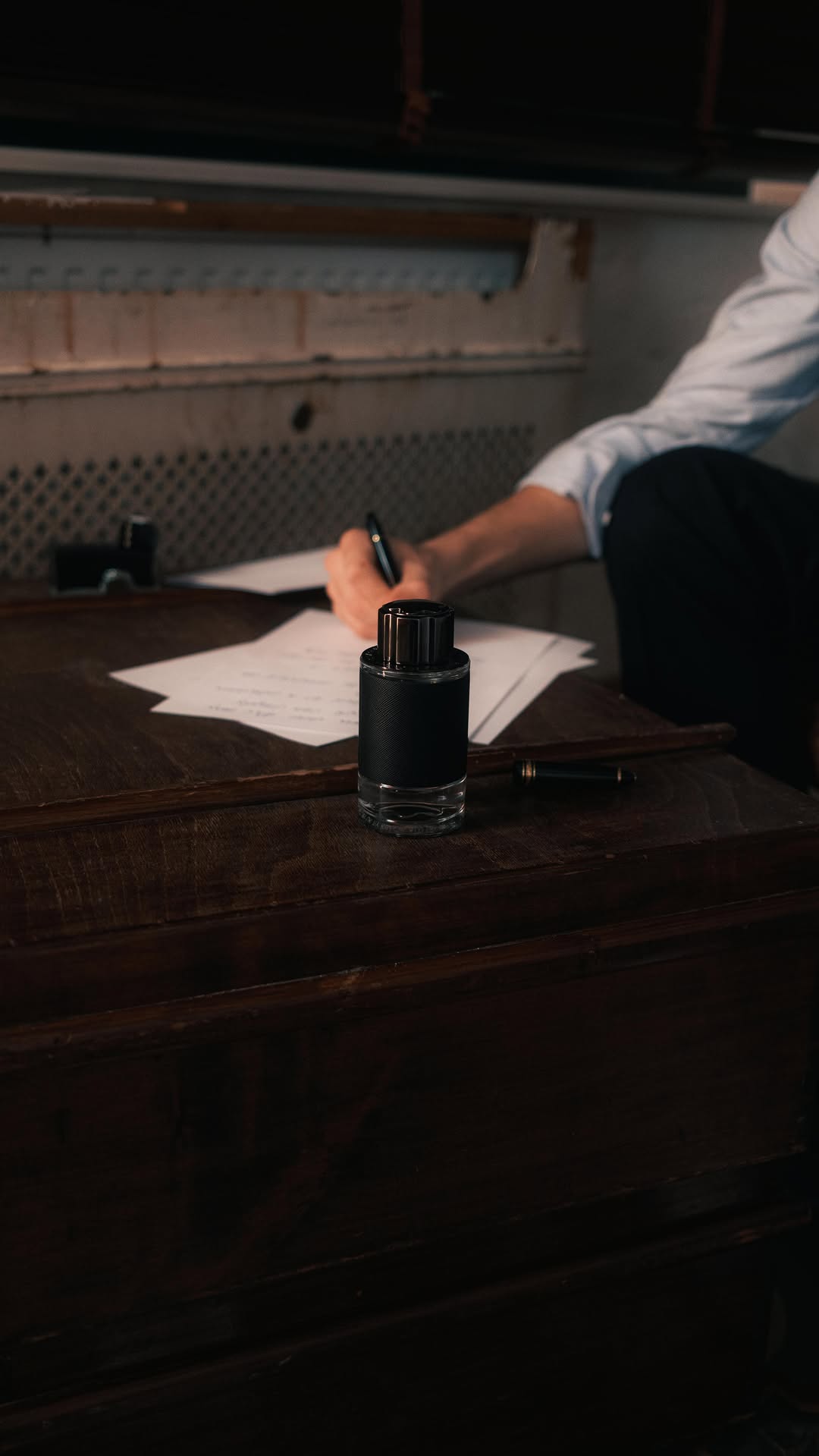 Instagram post by @nilskue for Montblanc. Caption reads: Discovering elegance within disorder @montblanc....