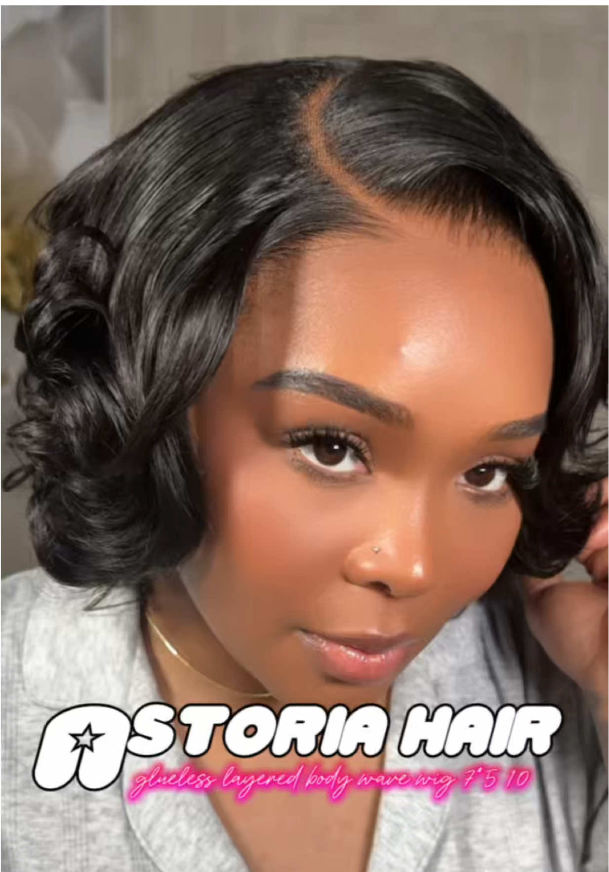 TikTok post by @thatssojes for Asteria Hair. Caption reads: [...] Tap the orange shopping cart to shop....