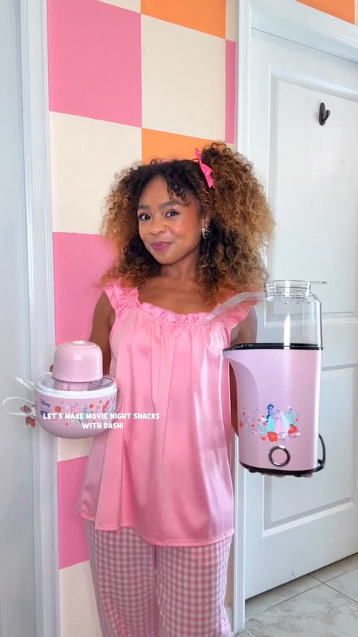 Instagram post by @melizzablack for Dash. Caption reads: adding a dash of magic to movie night with the new....