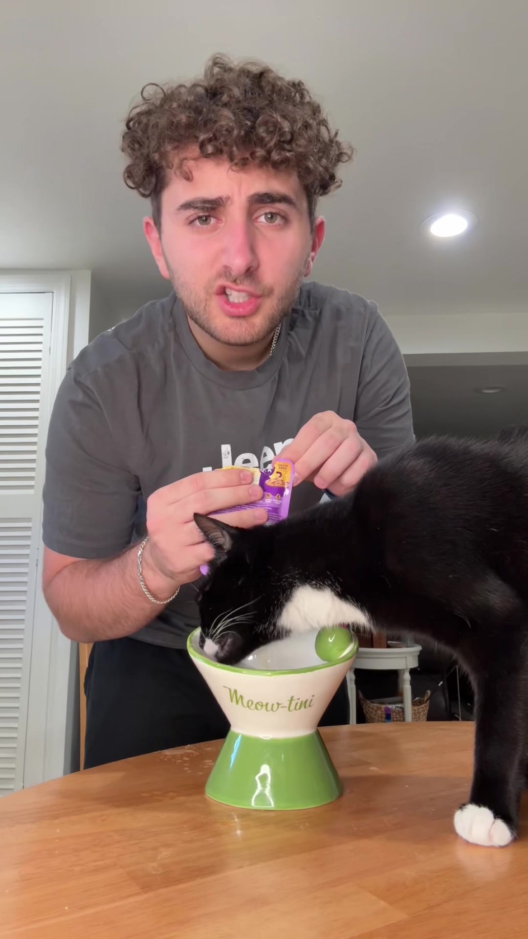 TikTok post by @prettyboychristiann for Wellness Pet Food. Caption reads: [...] has really been OBSESSED with her @Wellness....