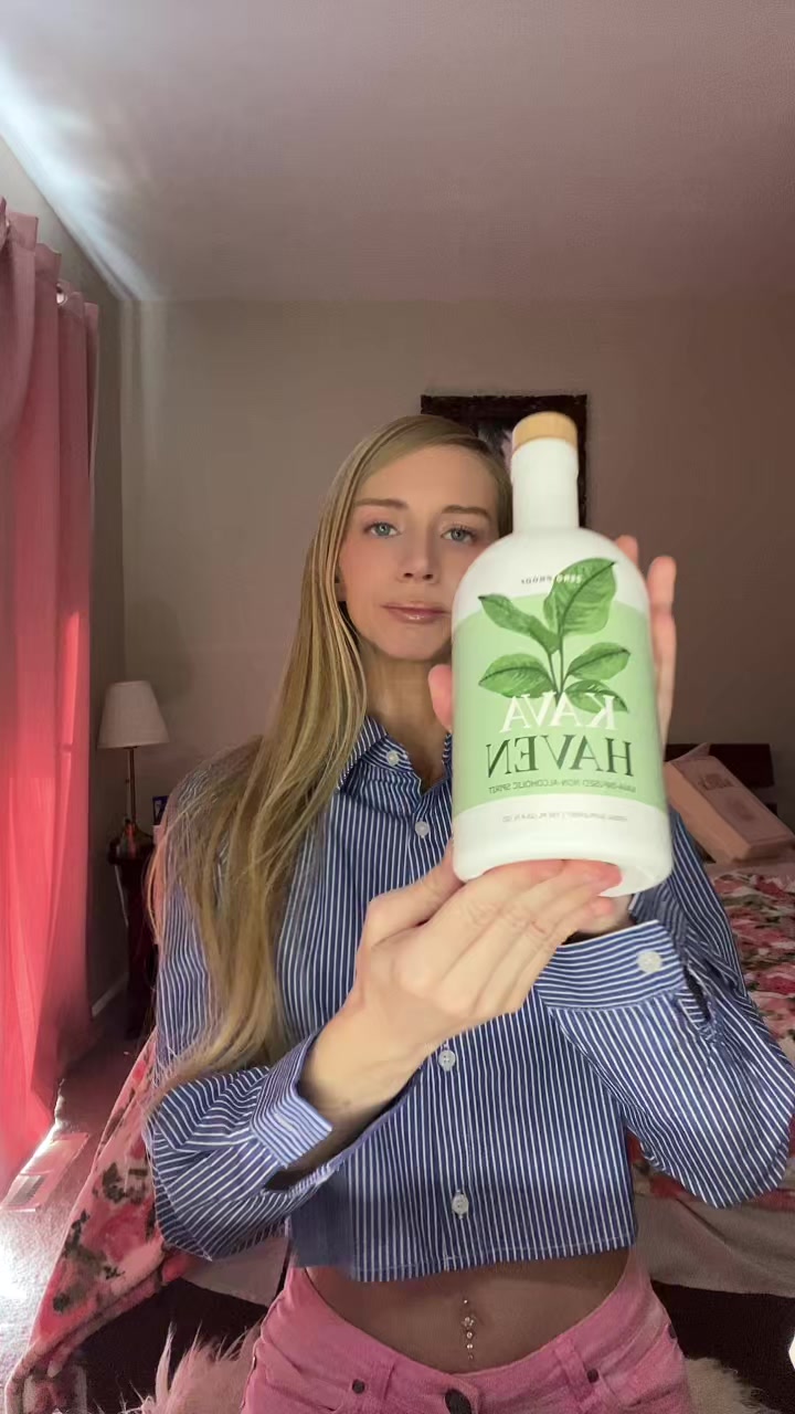 TikTok post by @aimeeskincare for Kava Haven. Caption reads: Peace in a shell 🥥 @kavahaven #kavahaven #kava....