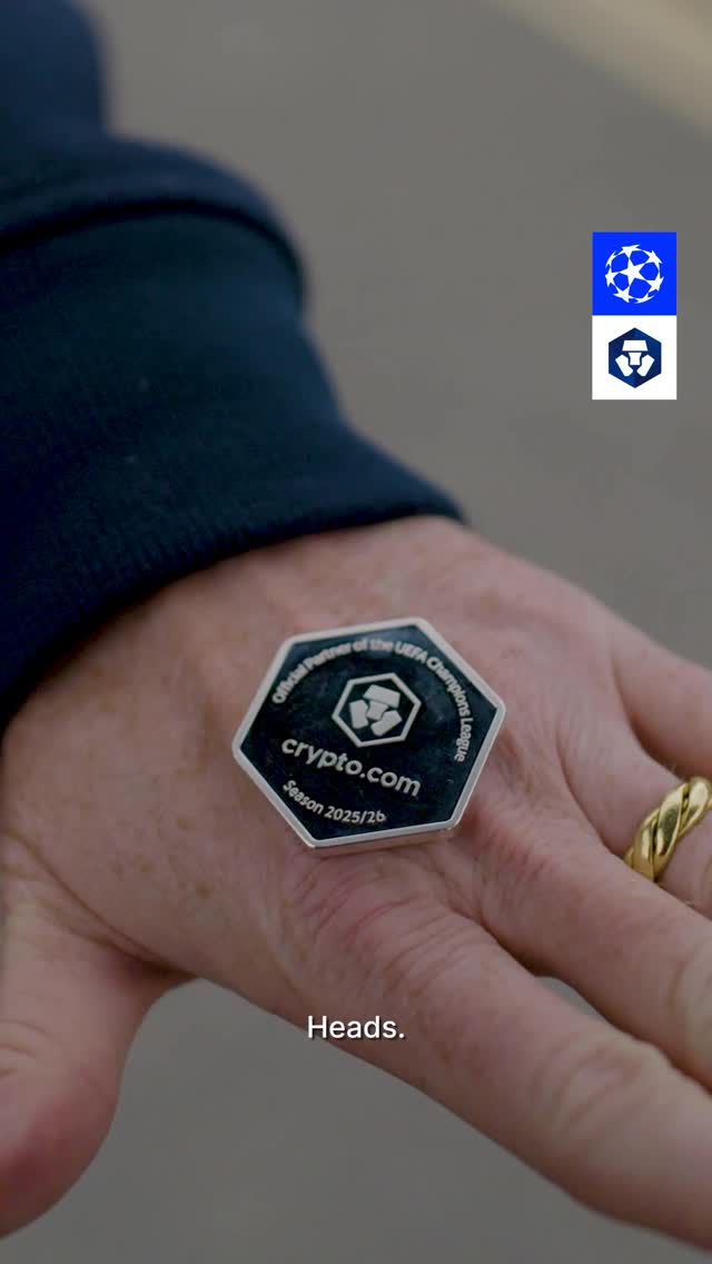 Instagram post by @steven.mcmanaman for Crypto.com. Caption reads: [...] over the official match coin... 👀....