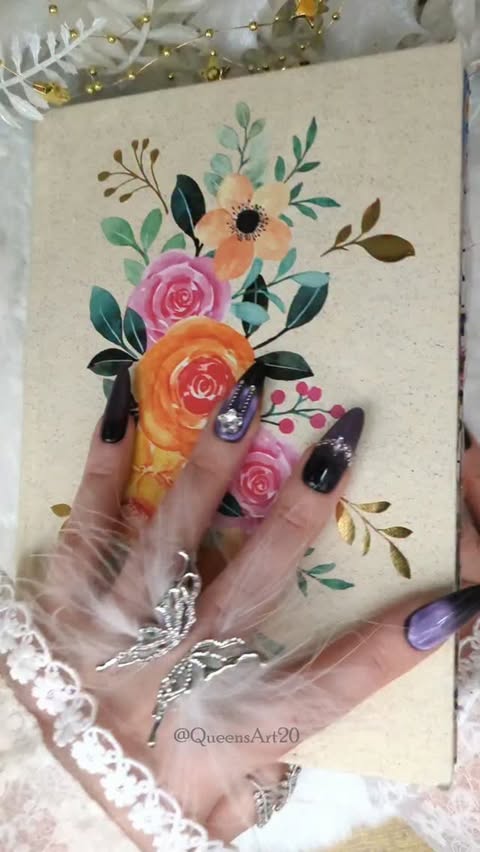 Instagram post by @queensart20 for The Washi Tape Shop. Caption reads: ASMR ✨ Winter scenery ❄️ Getting into the holiday....