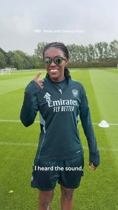Instagram post by @michelleagyemangg for Oakley. Caption reads: [...] the first time in 8 months 😎 Filmed on....