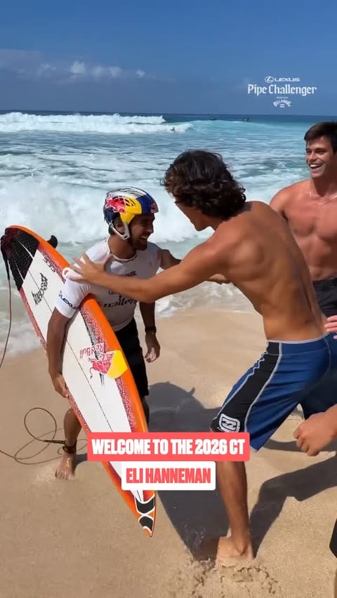 Instagram post by @elihanneman for World Surf League. Caption reads: Lahaina’s warrior @elihanneman makes the dream....