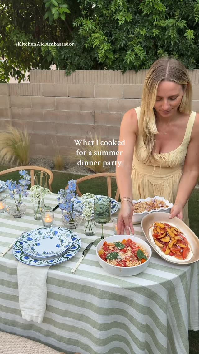 Instagram post by @alessandrabrontsema for Kitchenaid. Caption reads: #KitchenAidAmbassador Host a summer dinner party....