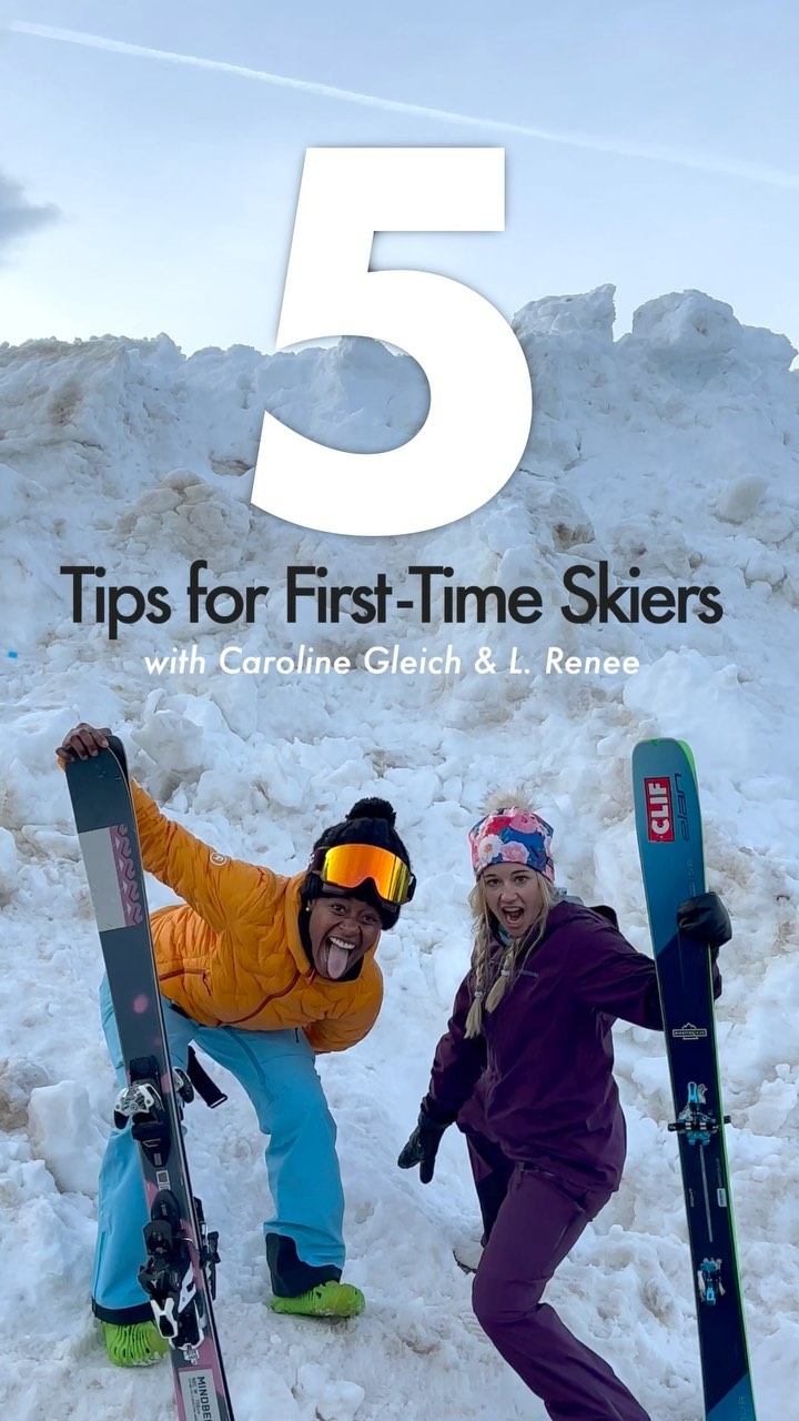 Instagram post by @carolinegleich for Backcountry. Caption reads: This video is for everyone who wants to get into....