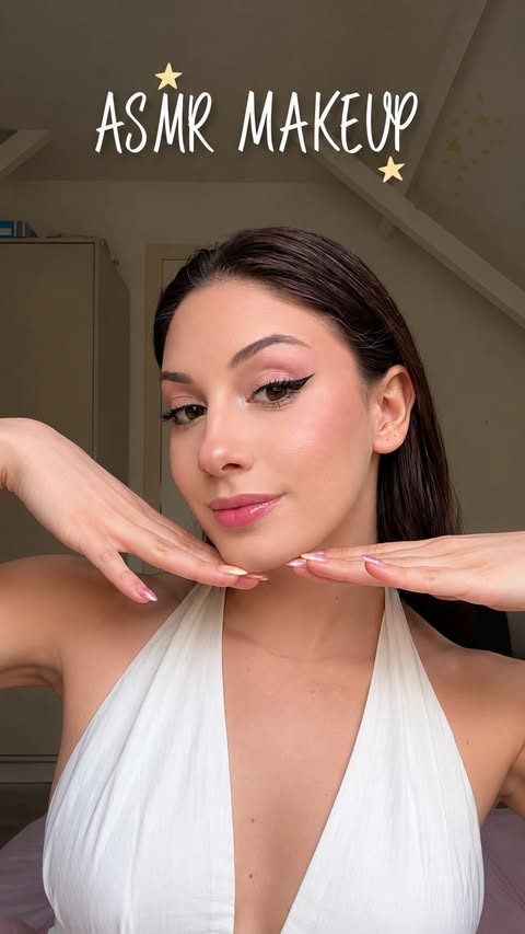 Instagram post by @aleyna_ilci_ for Maybelline New York Türkiye. Caption reads: ASMR tadında bir makyaj videosu ile geldim 🤍 •....