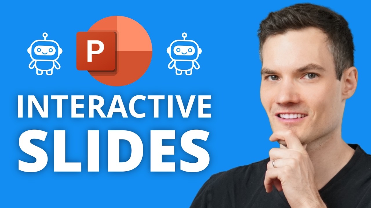 YouTube post by @KevinStratvert for Thinkific. Caption reads: How to Turn PowerPoint into Interactive AI....