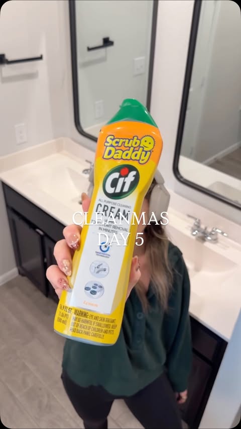 Instagram post by @ionemaeve for Scrub Daddy. Caption reads: [...] #cleanwithme #stopmotioncleaning....