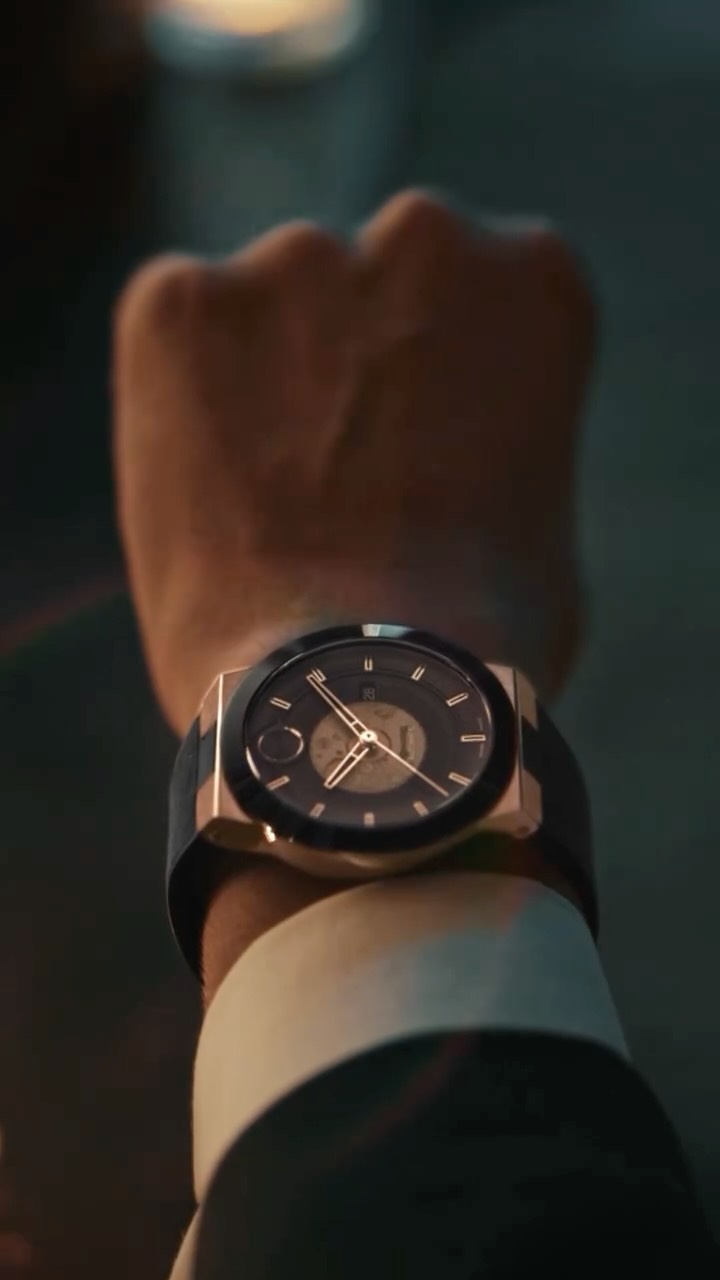 Instagram post by @helioswatches for Movado. Caption reads: @movado is a brand for those who see beauty in....