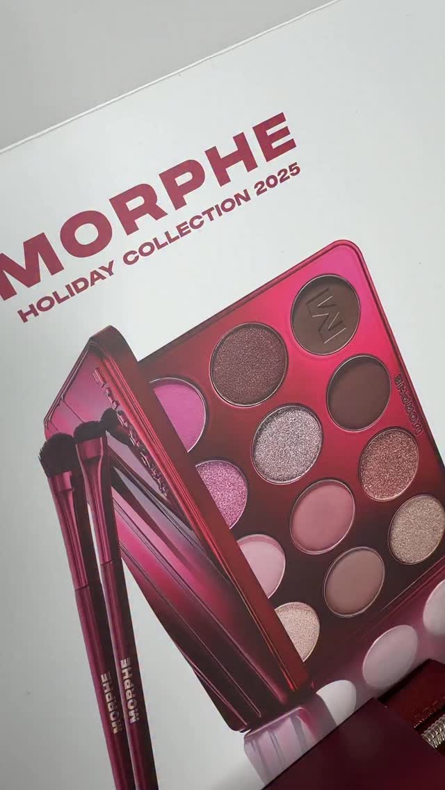 Instagram post by @get_glam_with_sadaf for Morphe. Caption reads: Holiday collection is Here 🥰 @morphebrushes.