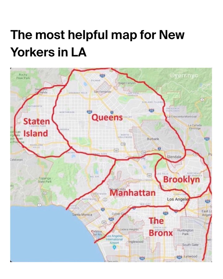 Instagram post by @secret.losangeles for Secret NYC. Caption reads: So true it hurts... would you rather live in NYC....