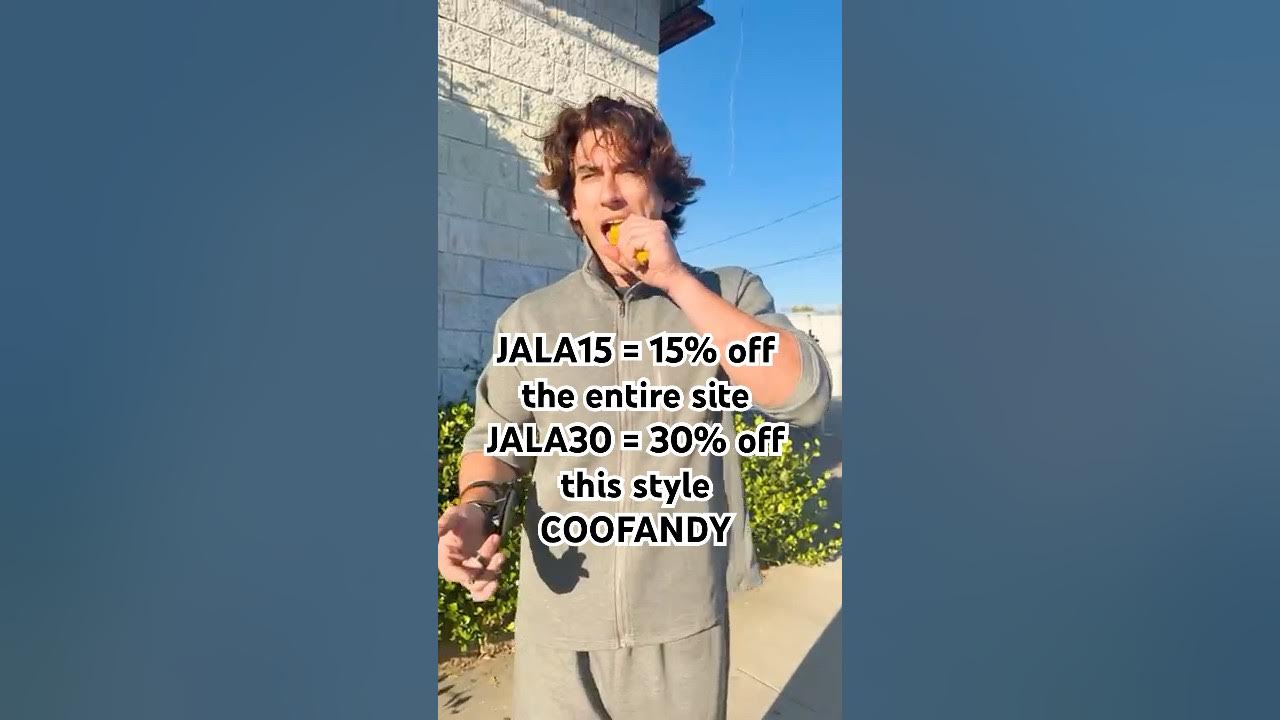YouTube post by @JLaservideo for COOFANDY. Caption reads: Just another day! Thanks Coofandy for the fits,....