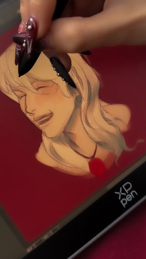 Instagram post by @soulroho for XPPen. Caption reads: @xppen .⋆♱ one of the most evil twinks, he really....