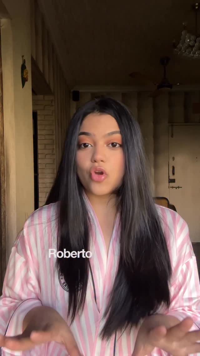 Instagram post by @janhavviiii for Roberto Cavalli. Caption reads: love a golden moment ✨

(grwm, roberto cavalli,....