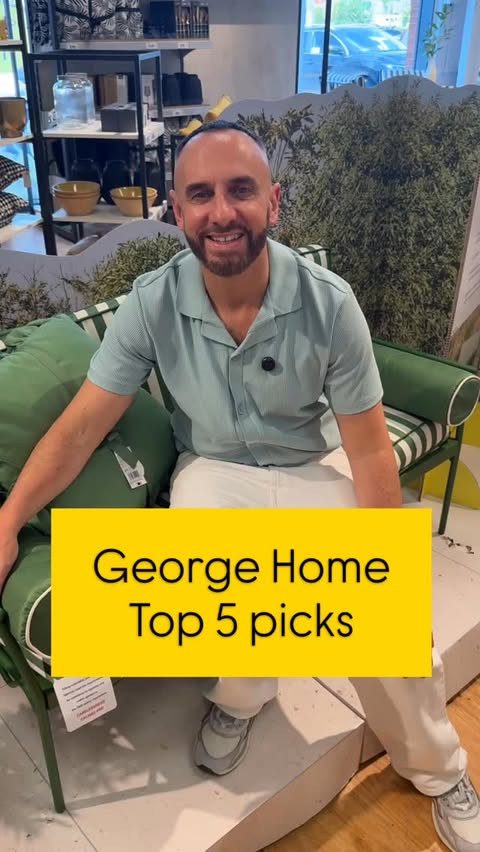 Instagram post by @markheyesstylist for George at Asda. Caption reads: [...] five fabulous finds I picked up in....