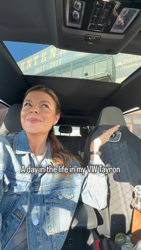 Instagram post by @doireanngarrihy for Volkswagen. Caption reads: #AD Q1 complete in my VW Tayron 💜....