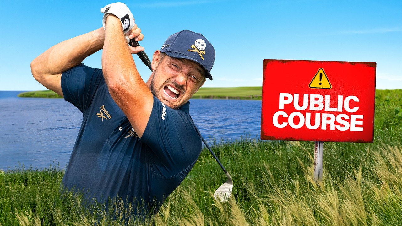YouTube post by @brysondechambeau for Subway. Caption reads: Can I Break a Public Course Record in One Try? (I....