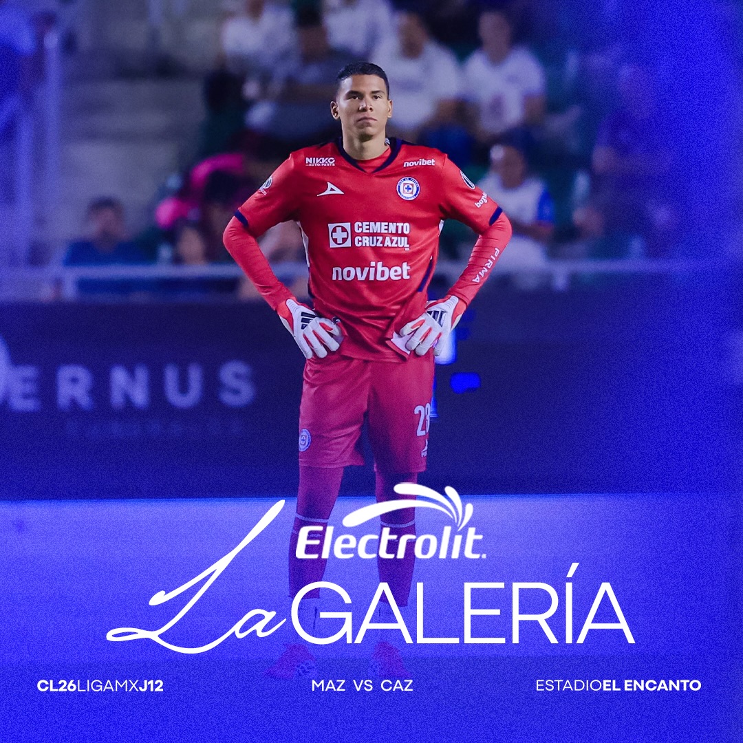Instagram post by @cruzazul for Electrolit. Caption reads: [...] del partido. Presentada por....