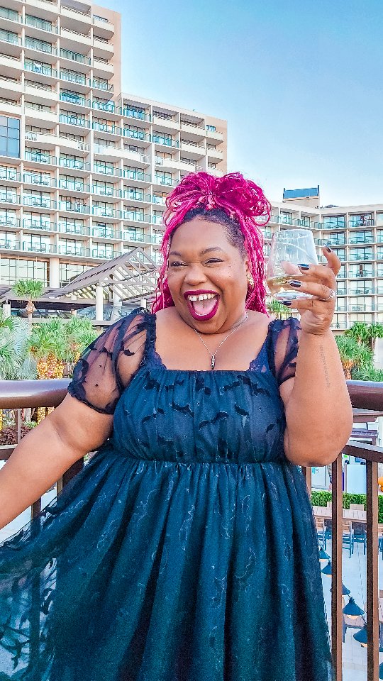 Instagram post by @bibbidibobbidi_broke for Marriott Hotels & Resorts. Caption reads: I love this content creator life! Todays adventure....