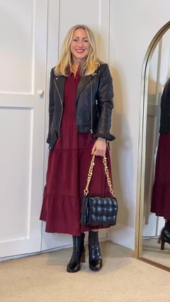 Instagram post by @whatkathydidnext for Baukjen. Caption reads: Ad| If Autumn 🍂 was a dress it would be the....