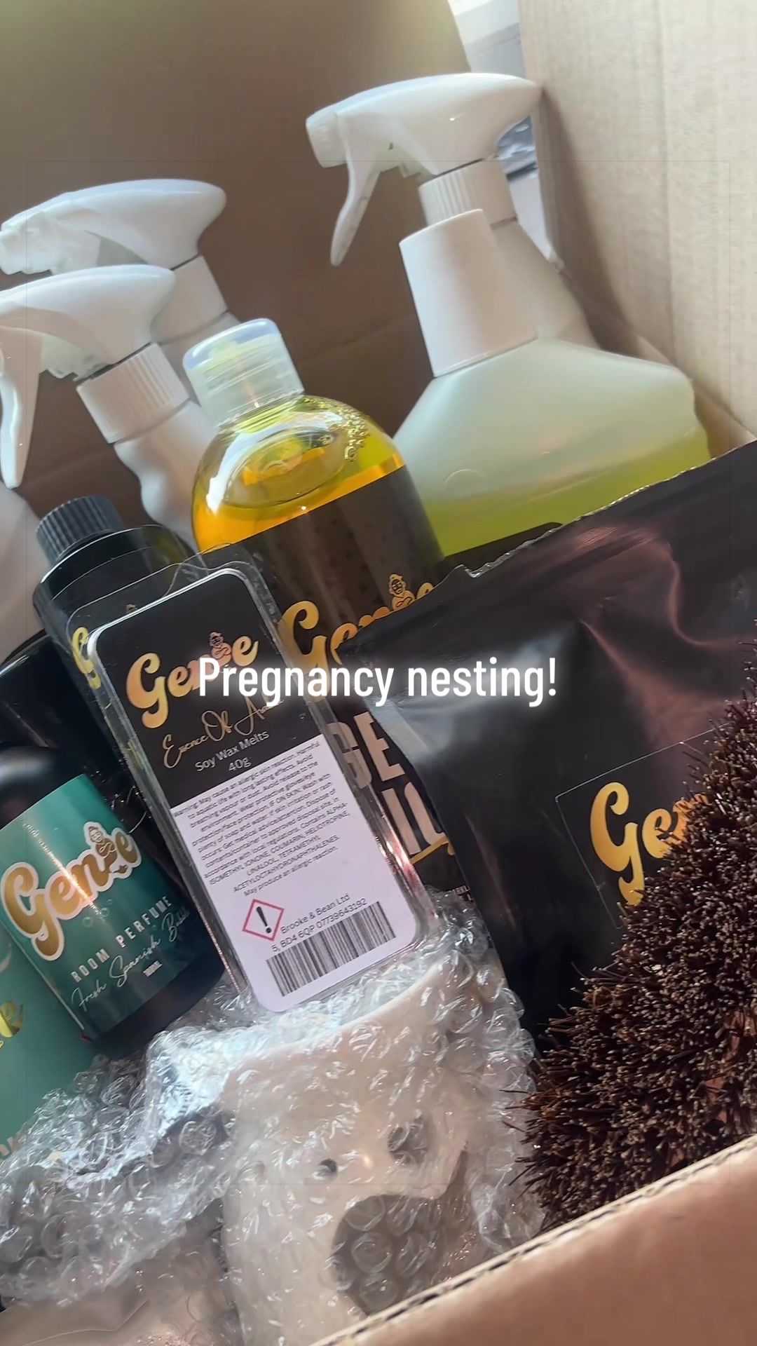 TikTok post by @crazymumlifeofthree for Genie Clean. Caption reads: [...] well and truly in full mode😍heaven! @Genie....