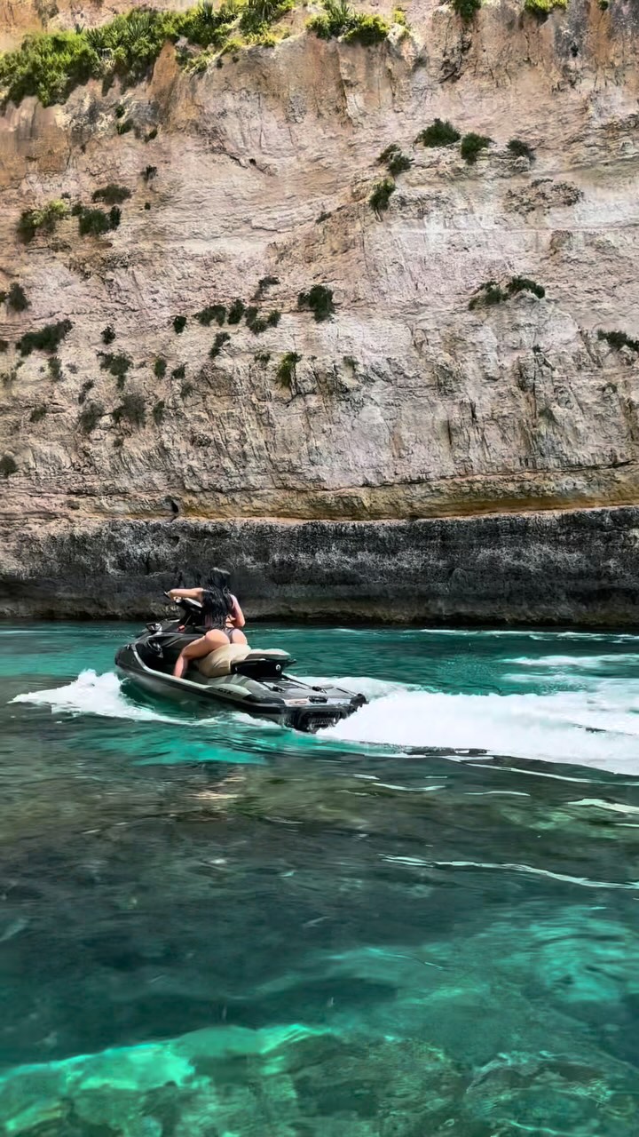 Instagram post by @moniquefarrugia for Wolt. Caption reads: Jetskiing through summer and still got my smoothie....