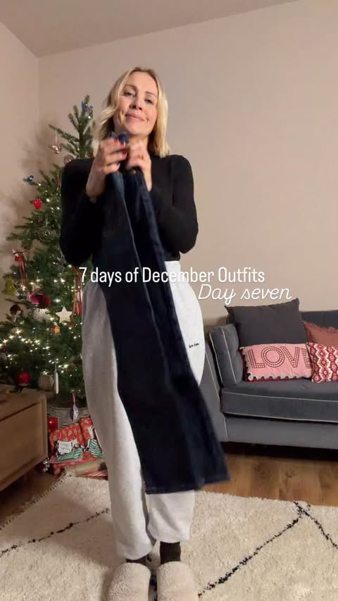 Instagram post by @ashley.dainty for Acne Studios. Caption reads: 7 days of December Outfits.. Day seven 7️⃣....