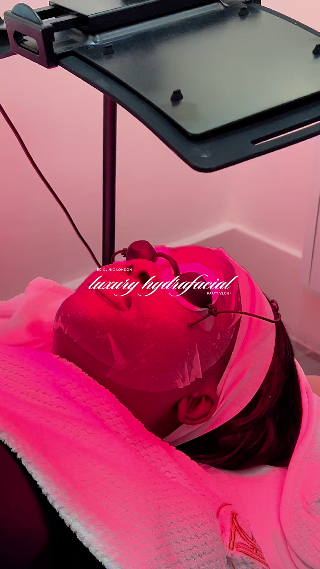 TikTok post by @efyamensahs for EC Clinic London. Caption reads: The Ultimate 2026 Glass Skin Facial 🧖‍♀️😍....