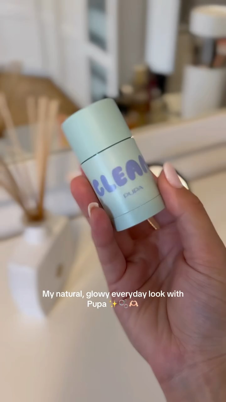 Instagram post by @lorelasejdini for PUPA Milano. Caption reads: My natural, glowy everyday look with....