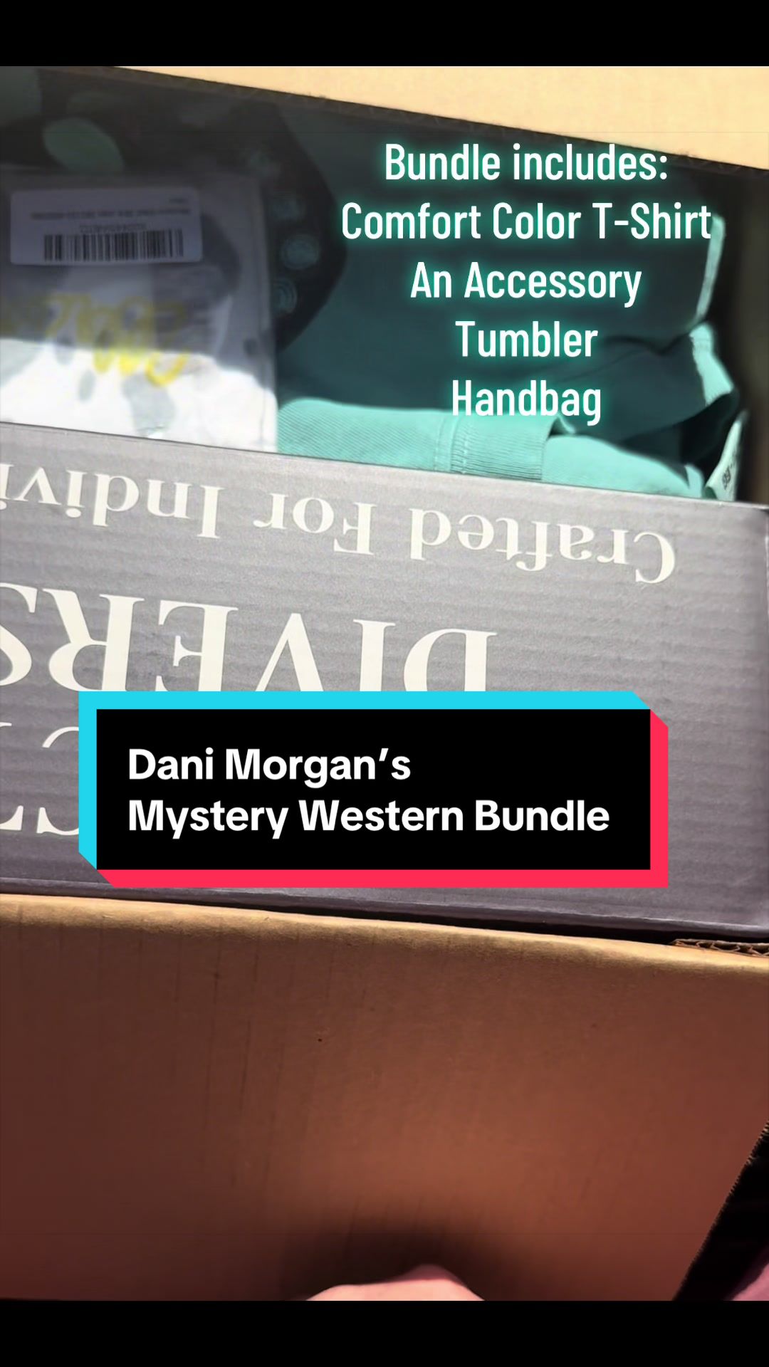 TikTok post by @alee1228 for Dani Morgans. Caption reads: [...] #montanawest #handbag #mysterybundle....